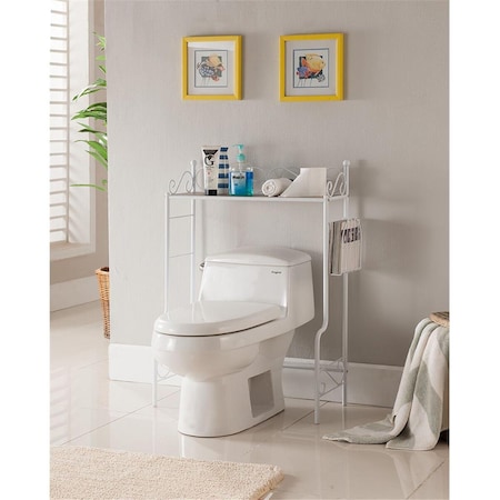 Kb 36 x 26 x 12 in. Etagere-Bathroom Rack, White & Marble top KB302725